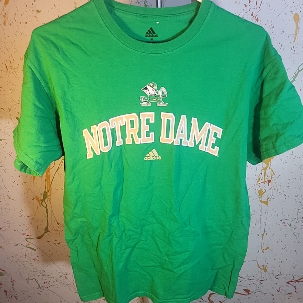 adidas notre dame Irish t shirt Men Size M